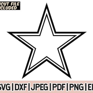 Estrella doble marco svg y png, archivos vectoriales de monograma de estrella, archivos SVG de formas básicas de estrella, imágenes prediseñadas de marco de estrella, archivos de corte