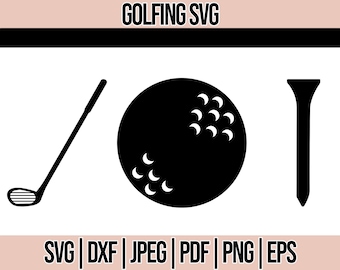 Golf ball svg, Golf svg bundle for cricut, Golf tee svg vector, Golf club png, Golf, instant Digital download