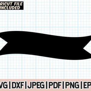 Banner PNG, Ribbon, Label, Ribbon Banner Svg, Ribbon Clipart, Ribbon Svg, Banner Outline, Banner Png, Banner Dxf, Cricut & Silhouette