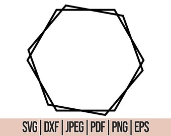 Double Hexagon Svg - Etsy UK