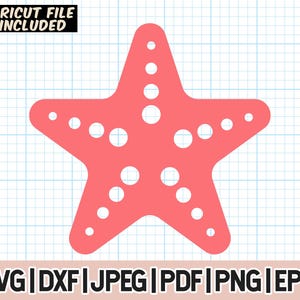Cute Starfish,Starfish SVG, Starfish Silhouette Svg, Ocean Svg, Cute Starfish Svg
