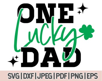 One Lucky Dad Svg, St Patricks Day Svg For Dad,