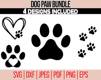 Doggy Print Dog Print Paw Print Trail Instant Digital DOWNLOAD Paw Print Path PNG Puppy Footprint Cat Print Paw Prints SVG Cut File