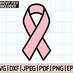 Breast Cancer Ribbon with Outline png,AWARENESS RIBBON SVG, Pink Ribbon Svg, Cancer Awareness Ribbon svg, Breast cancer Survivors png
