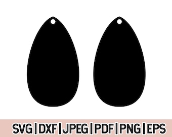 Pode incluir: Um par de blanks de brinco em forma de lágrima preta, prontos para artesanato.