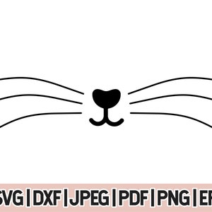 Cat Whiskers - Svg cricut curable file, cat costume svg