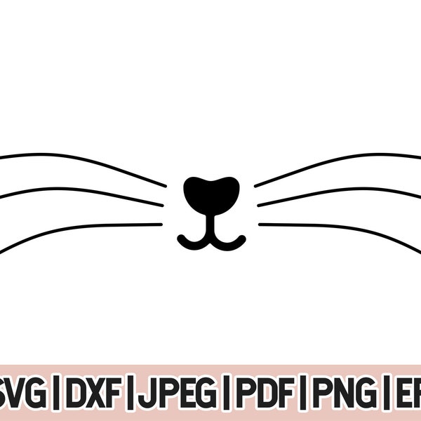 Bigotes de gato - Svg cricut curable file, disfraz de gato svg