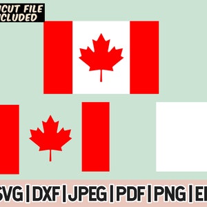 Canada Flag Svg And Png, Canadian Flag Png, Maple Leaf Svg, Canada Patriotic Clipart - Printable, Cricut & Silhouette Cut Files, Geography