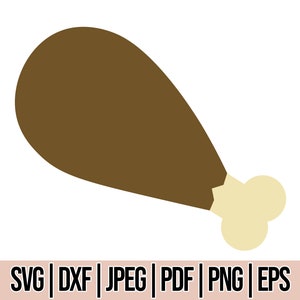Chicken Drumstick SVG, Turkey Leg SVG And Clipart