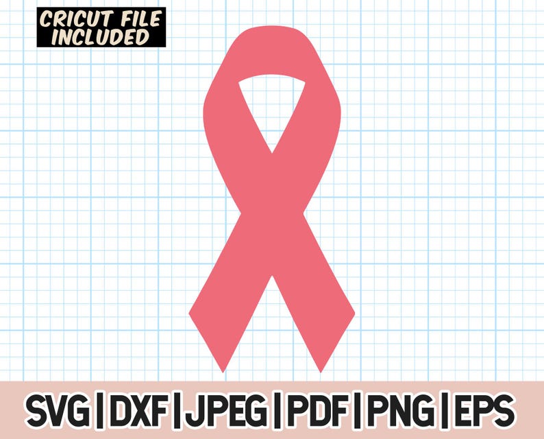 Awareness Ribbon SVG, Breast Cancer Ribbon SVG, Breast Cancer Ribbon ...