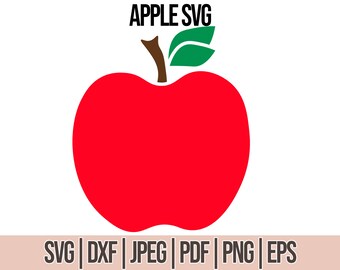 Apple SVG - Digital clipart, cut file for Cricut, vector graphics