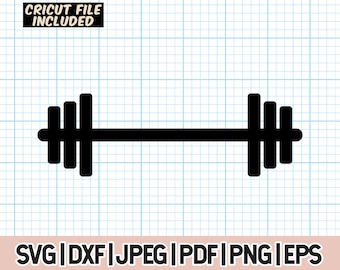 Barbell Dumbbell SVG, Gym svg, Digital Download,Weight Lifting SVG, Gym Equipment Svg Cut File, Bar Bell Weights Svg, Gym Weights Svg