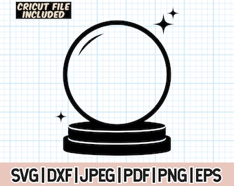 Crystal Ball Svg And Png, Fortune Teller svg, Halloween svg, Magic Ball for Psychic Reading