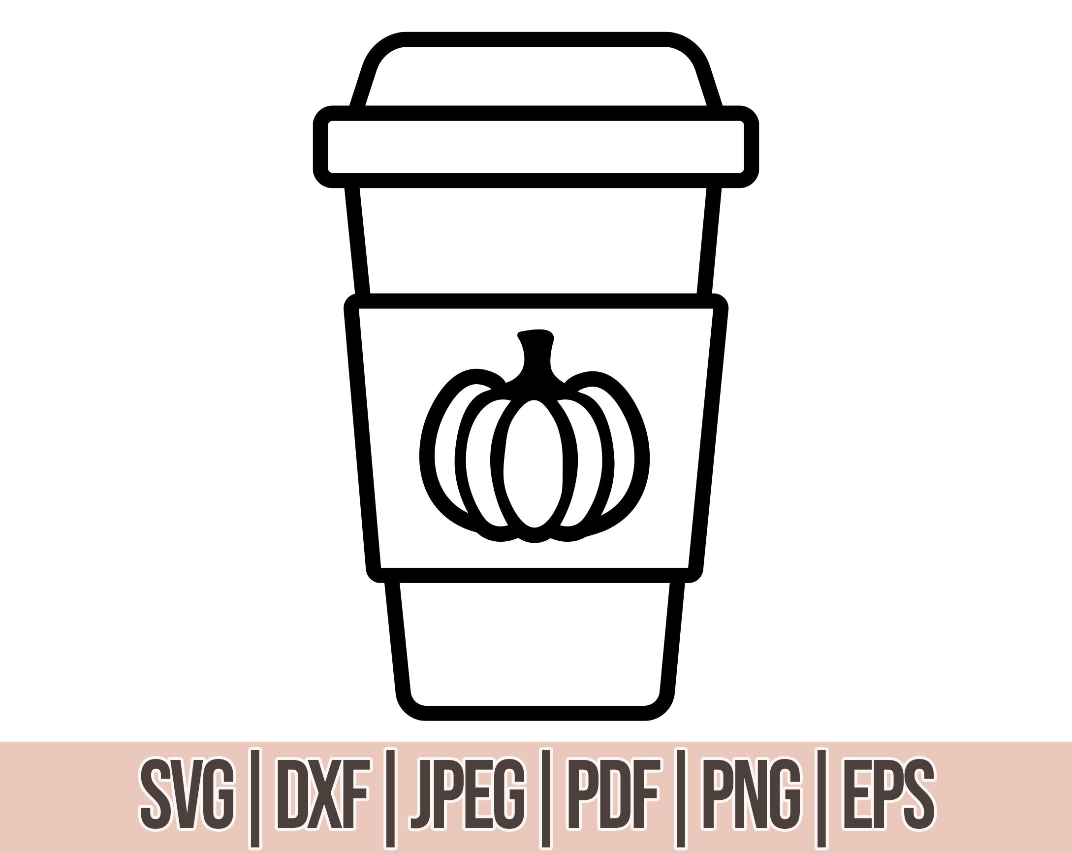 Pumpkin Spice Latte Cup Svg Instant Download Pumpkin Spice | Etsy
