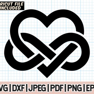 Polyamori Infinity Heart PNG, Infinity Heart SVG, Polygamist svg, digital omedelbar nedladdning