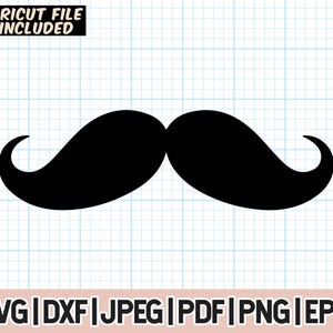 Mustache SVG, Mustache Silhouette, Digital Download, Mustache clipart