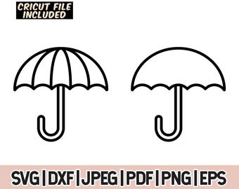 Archivos SVG de silueta de paraguas, archivos de corte de paraguas, vector SVG de lluvia, paraguas Png