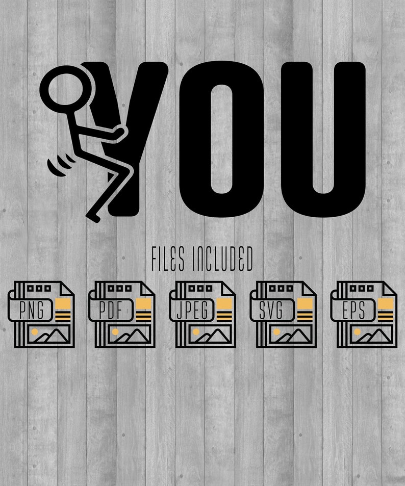 F You Svg File Fu Instant Download SVG PNG EPS Pdf Jpg - Etsy Canada