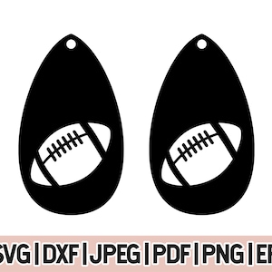 Football Earring Template Svg, football Earrings digital files, Football earring laser cut files, Earring Template, Earring SVG, DXF