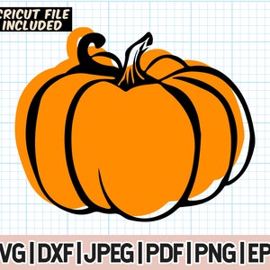 Cute Pumpkin svg, Fall Clipart, Halloween Pumpkin Cut Files