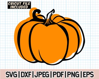 Cute Pumpkin svg, Fall Clipart, Halloween Pumpkin Cut Files