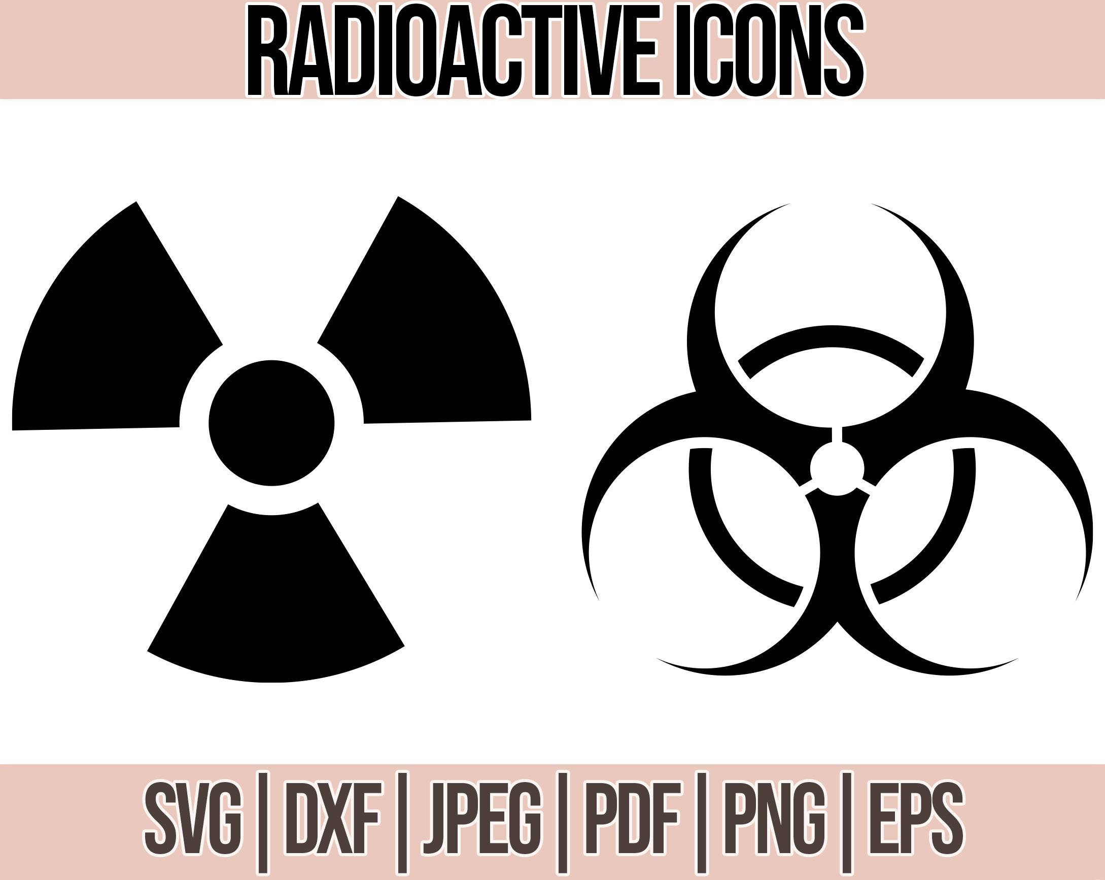 Radioactive Symbol Svg Radioactive Icon Cricut Cut File Etsy