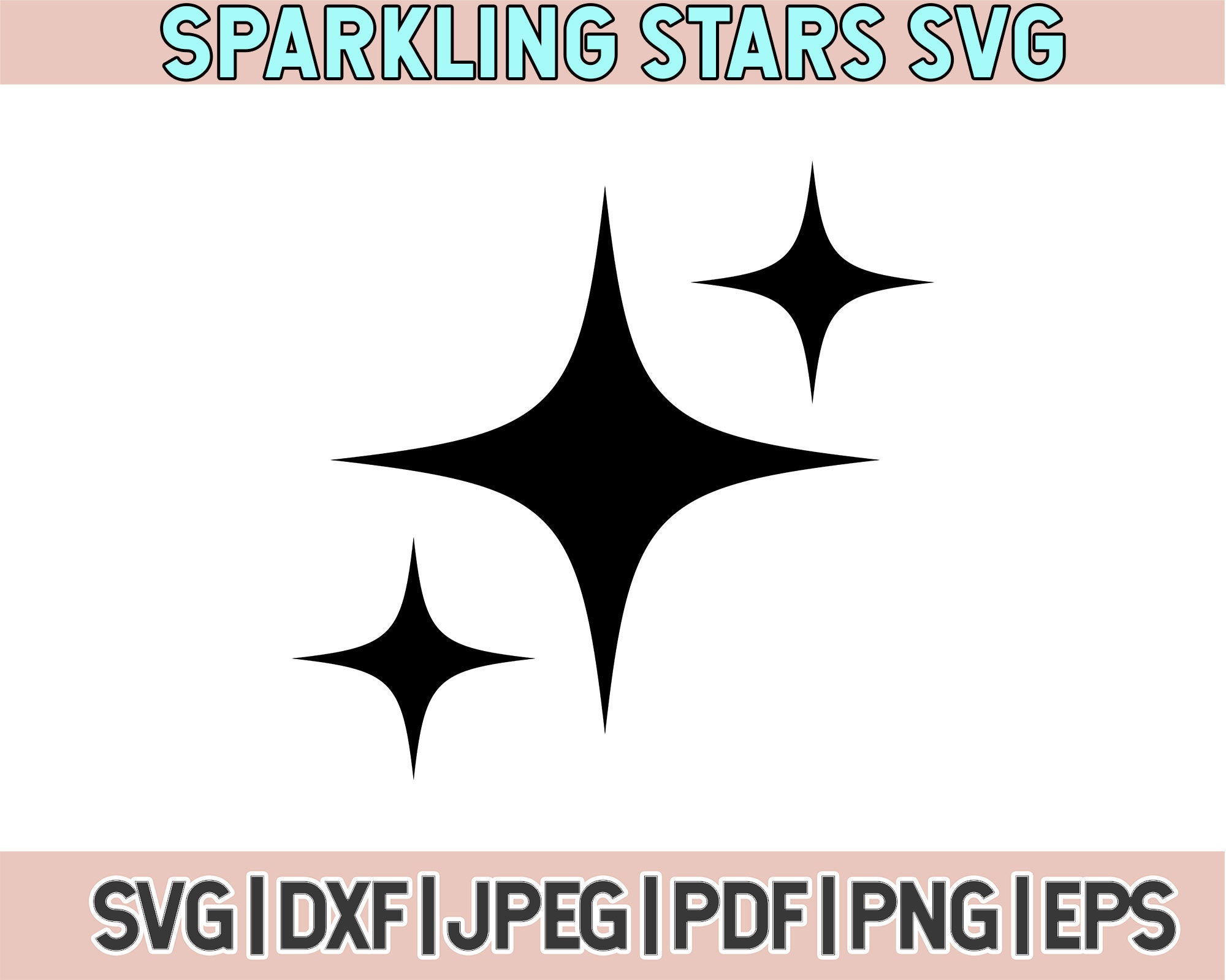 Sparkle Svg Sparkling Stars Svg Star Effect Dxf Twinkle - Etsy Singapore