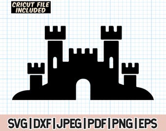 Castle Svg,Castle Cutfile,Digital Download, Medieval SVG