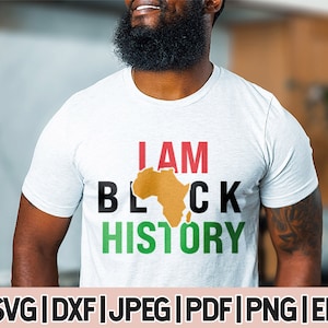 I Am Black History Svg, Black History Month Svg, schwarzes History Shirt Svg
