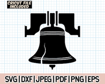 Peut inclure: Silhouette noire de la Liberty Bell, un monument célèbre de Philadelphie, en Pennsylvanie. La cloche est un symbole de liberté et d'indépendance.