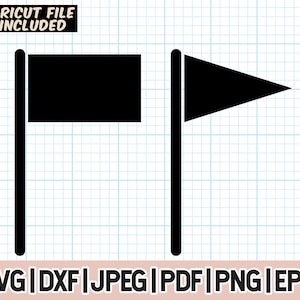 Golf Flag SVG, Golf SVG, Golf Flag Vector, Golf flag pole,cricut & silhouette