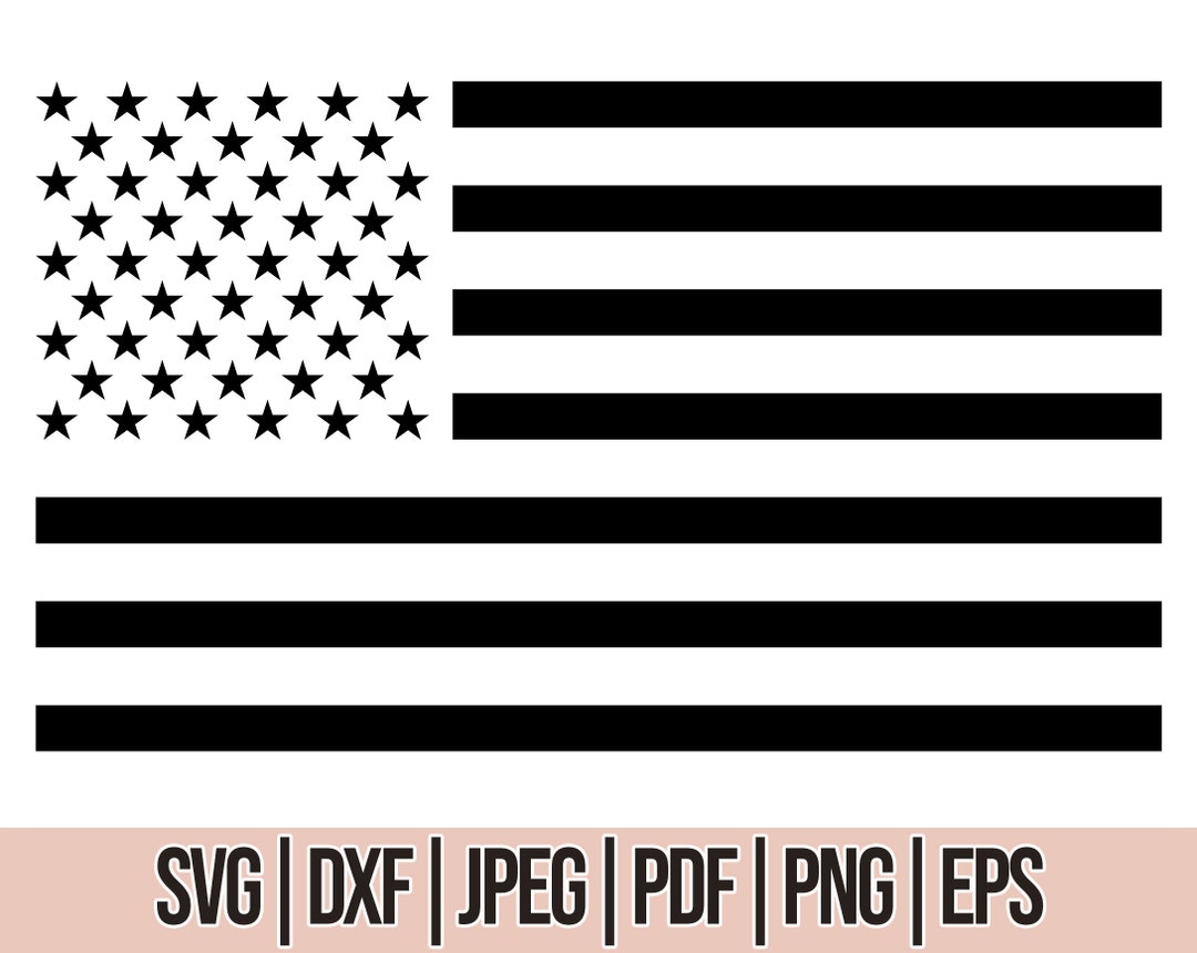 American Flag Svg for Cricut and Silhouette, USA Flag Cut File ...