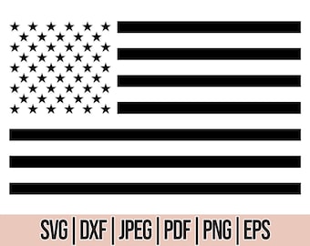 American Flag Svg For Cricut and Silhouette, USA Flag Cut File, American Flag Svg, Png, Jpg, Eps, Dxf, Patriotic Flag
