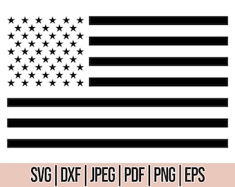 Bandera Americana Svg para Cricut y Silueta, Archivo de Corte de Bandera de EE.UU., Bandera Americana Svg, Png, Jpg, Eps, Dxf, Bandera Patriótica