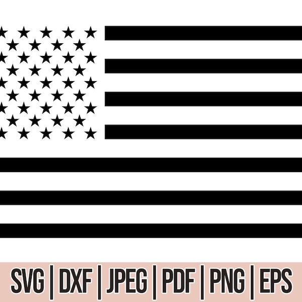 American Flag Svg For Cricut and Silhouette, USA Flag Cut File, American Flag Svg, Png, Jpg, Eps, Dxf, Patriotic Flag