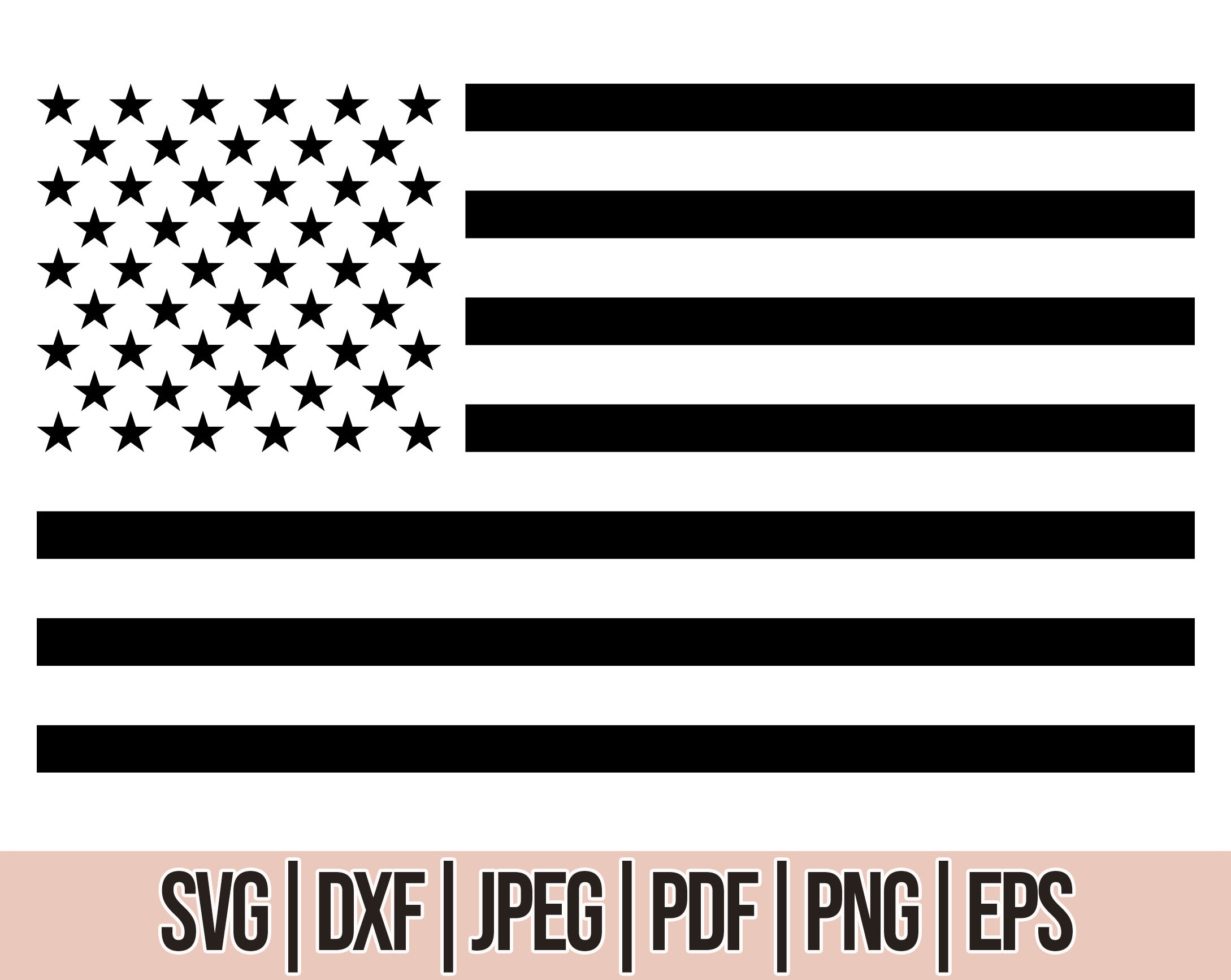 American Flag Svg For Cricut And Silhouette Usa Flag Cut Etsy Hong Kong