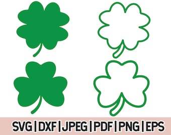 Shamrock Clover Svg, Clover DIGITAL PNG, St. Patrick Day Clovers Png