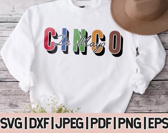 Plik SVG do cięcia koszulki Cinco De Mayo dla Cricut
