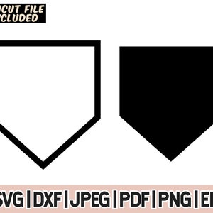 Baseball Home Plate SVG Files, Baseball Vector, Home Plate SVG Cut Files, Sports Svg Cut File, Home Plate Silhouette SVG Vector Files