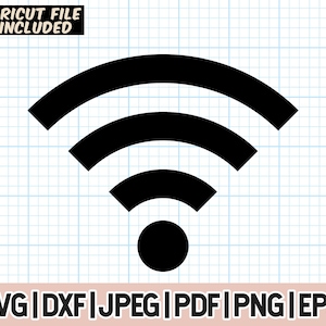 Wi-Fi-Symbol, Internet-Zeichen-Svg, Wi-Fi SVG, Wi-Fi verfügbar Schnittdatei, digitaler Download, Cricut-Datei