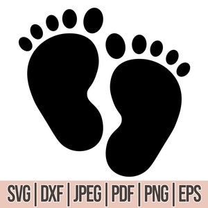 Baby Feet Svg clipart, Baby feet Bundle