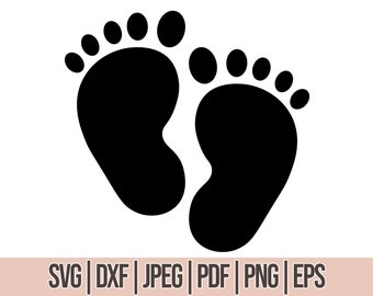 Baby Feet Svg clipart, Baby feet Bundle