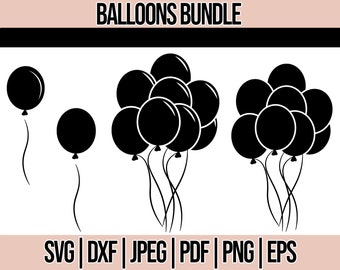 Balloon svg Cutting file for cricut, Balloon Bundle svg, Ballon bunch png,