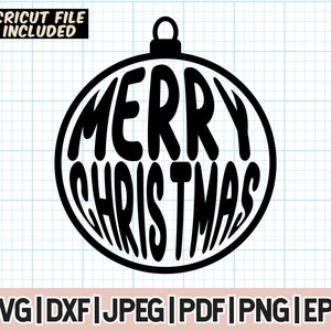 Merry Christmas Ornament PNG, Christmas Ornament svg, Circle Christmas Sign svg, Winter SVG, Round ornament svg