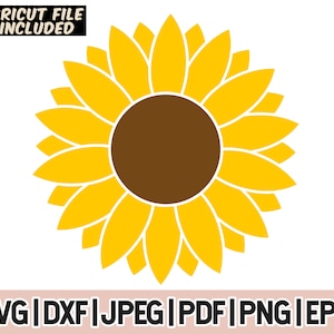 May include: A yellow sunflower with a brown center. The sunflower is a simple, flat design with no shading or texture.