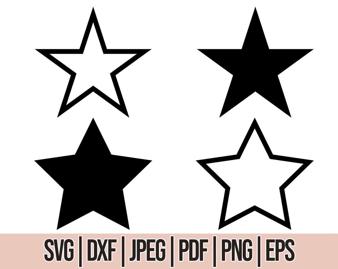 Star Svg Cut File, Star Png, Stars Bundle Svg - Etsy