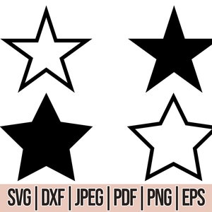 Star Svg Cut File, Star Png, Stars Bundle Svg