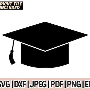 Graduation Cap Svg And Png, Class of 2024 Svg, Graduation Svg, Cap Silhouette Svg Png Files Cap Clipart Digital Download