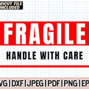 Fragile Handle With Care png, Printable Moving Labels, Fragile Handle with Care, for use on Moving Boxes or Shipping Boxes, Instant download