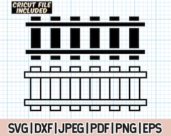 Train Tracks Svg, Railway Track Silhouette, Railway SVG, Train Track Vector